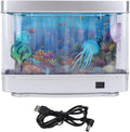 Tyenaza Fake Fish Tank Lamp with Moving Fish, LED White Light USB 5V Plug in Artificial Aquarium Lamp for Desktop Bedroom