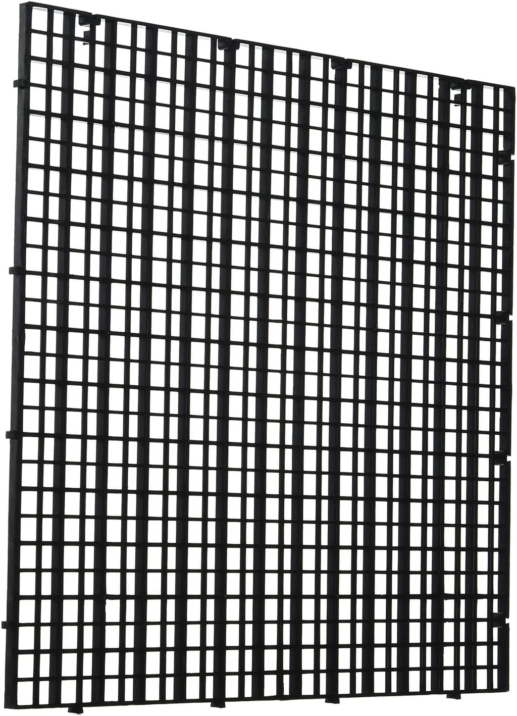 Aquarium Fish Tank Bottom Isolation 4 Pcs, Plastic Egg Crate Grid Divider Tray Egg (L 4pcs Black)