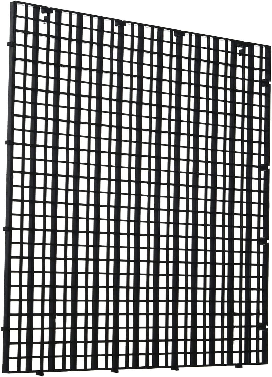 Aquarium Fish Tank Bottom Isolation 4 Pcs, Plastic Egg Crate Grid Divider Tray Egg (L 4pcs Black)