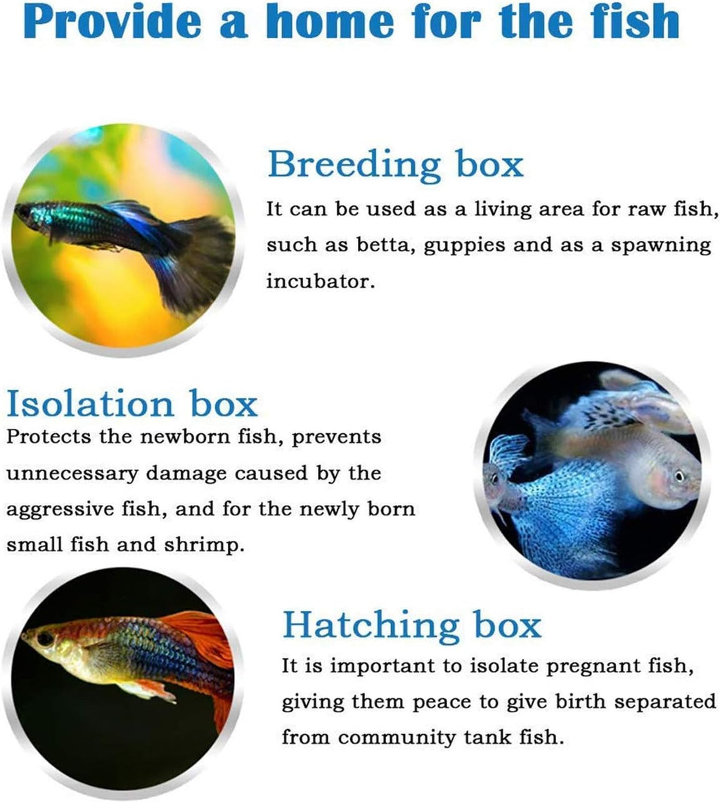 COMOK Fish Hatchery Breeder Box Aquarium Separation Net Nylon Incubator Mesh Fish Breeding Tanks Isolation Box Green Rectangle