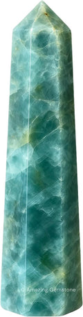 Aquamarine Crystal Towers ~ Natural Healing Crystal Point Obelisk for Reiki Healing and Crystal Grid (2" to 3" INCH)