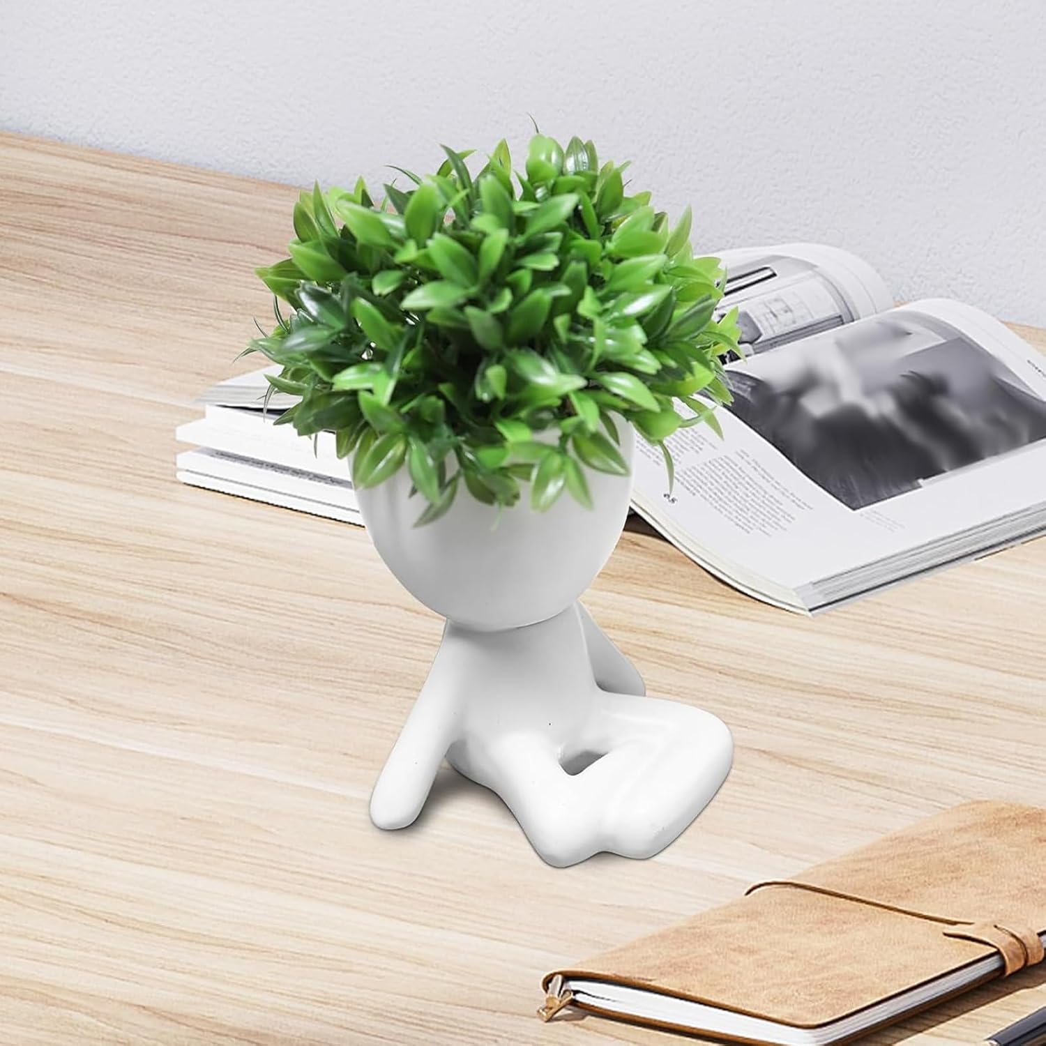 Zerzsy Mini Succulent Plant - Plants Gift - Cute Office Decor for Women - Office Decorations for Work DeskWomen - Desk Plants Decorations for Shelf- Set of 1