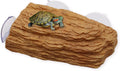 Turtle Basking Platform,Fish Tank Aquarium Tortoise Climbing Platform with 3 pcs Suction Cups,Float Resting Terrace for Frogs, Terrapins(Artificial Bark,Rock) (Yellow)