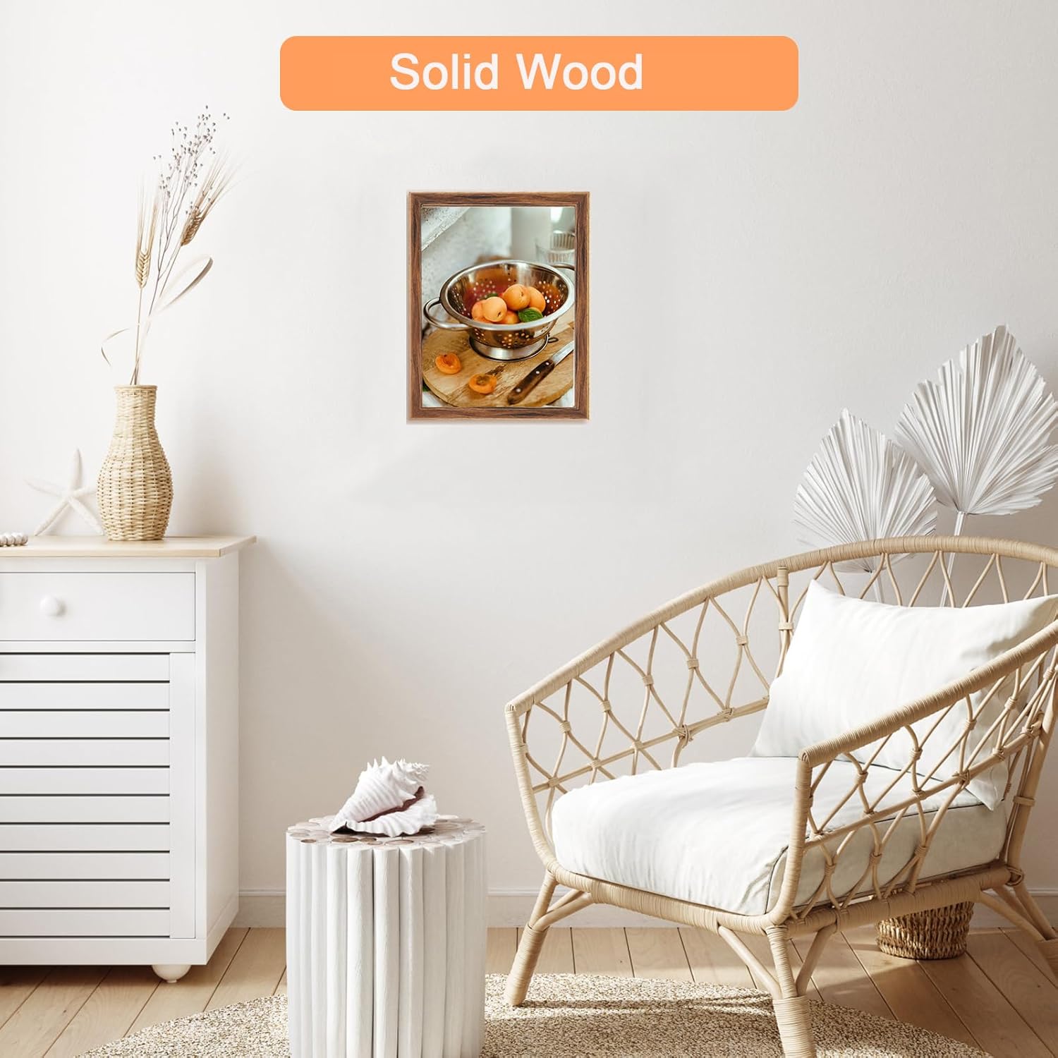 11x13 Wood Frame Brown, Natural Wooden 13x11in Picture Frames, Modern Golden 11 x 13inch Gallery Photo Pic Frame with HD Plexiglass, Horizontal Vertical Wall Mounting Tabletop Display 1Pcs
