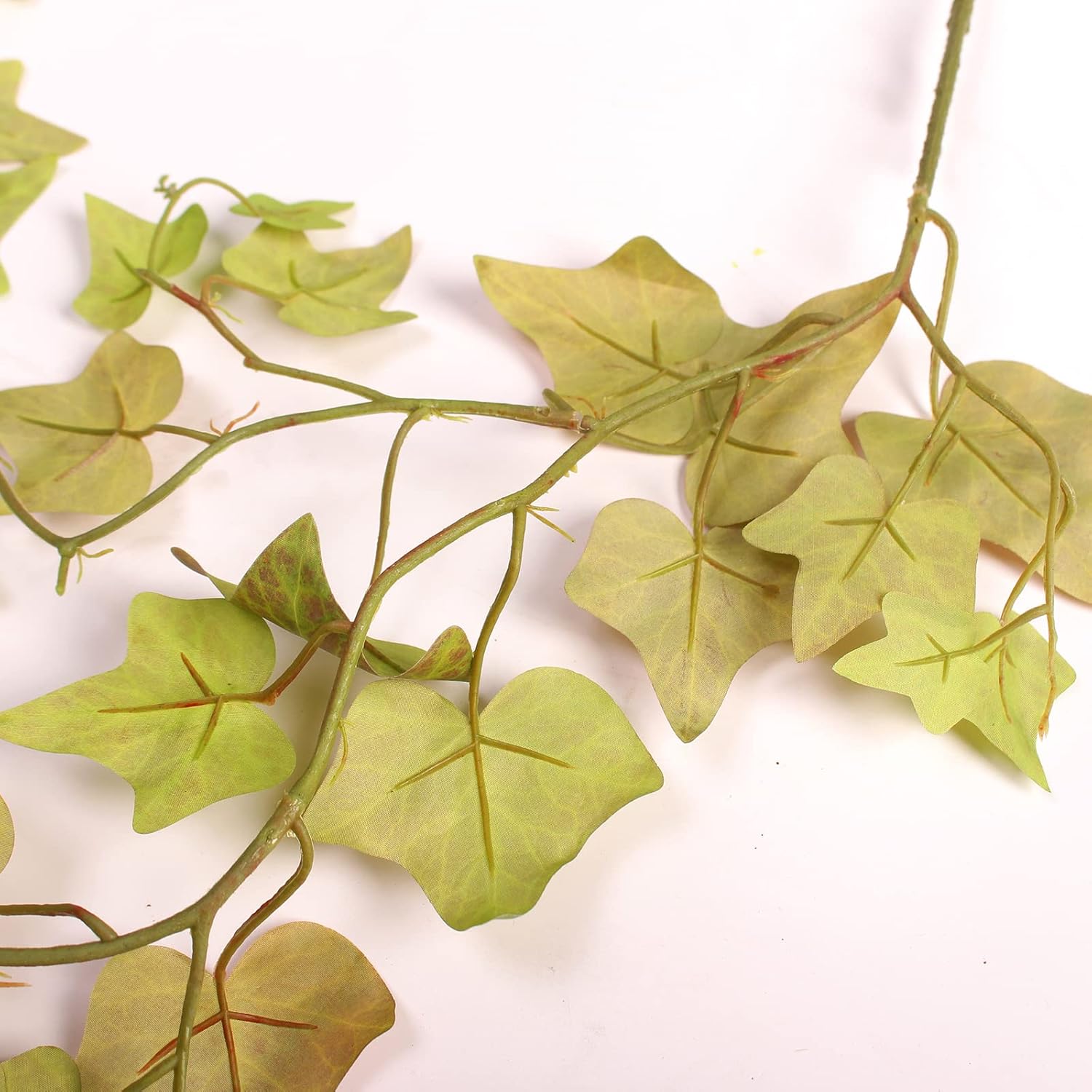 alyptus Artificial Fall Leaves Garland - Lifelike Fake Pumpkin Vines for Outdoors and Bedroom Décor - Greenery Garland with Fake English Ivy and Ivy Vines (Ivy Garland 1#)