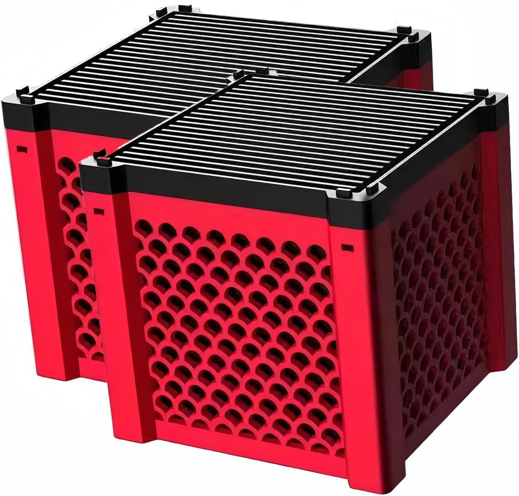 2PCS Pure Cube Water Trough Filter-New,Eco-Aquarium Water Trough Purifier Cubes,Super Strong Filtration Activated Carbon Filter Media for Fish Tanks,Horse Troughs,Cattle,Ponds&Livestock Tanks Red