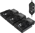 hygger Adjustable Speed Aquarium Cooling Fan, Quiet Fish Tank Cooler with Timer Water Chiller for Axolotl Tank Accessories 3 Fans
