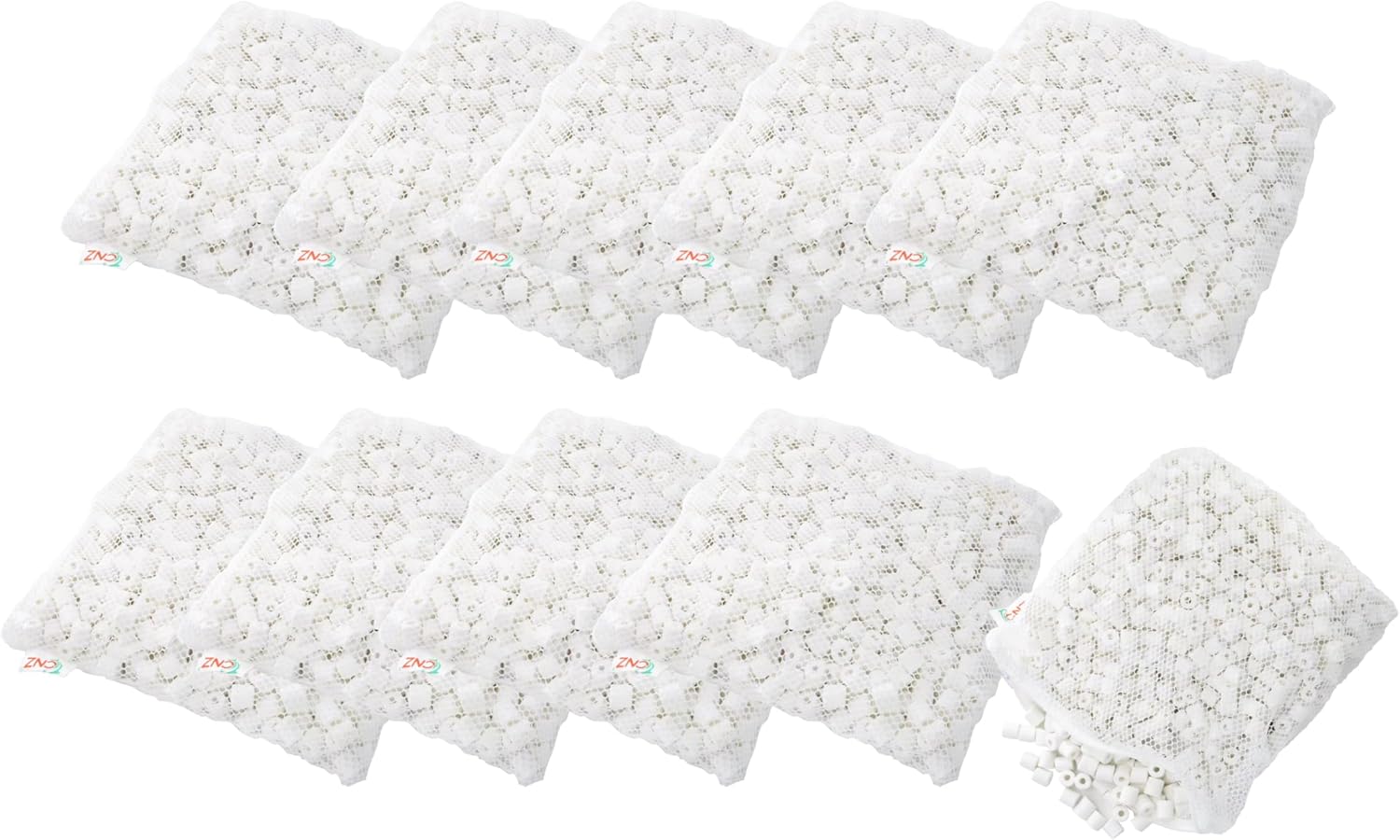 CNZ Premier Bulk Bio Ceramic Rings Filter Media for Aquarium Koi Fish Pond Reef Filter (50-lbs)