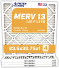 Filter King Air Filters 23.5x30.75x1 | 4-PACK | MERV 13 HVAC Pleated AC Furnace Filters | Air Purifier | Replacement Filters for Clean, Healthy & Fresh Environment | MADE IN USA
