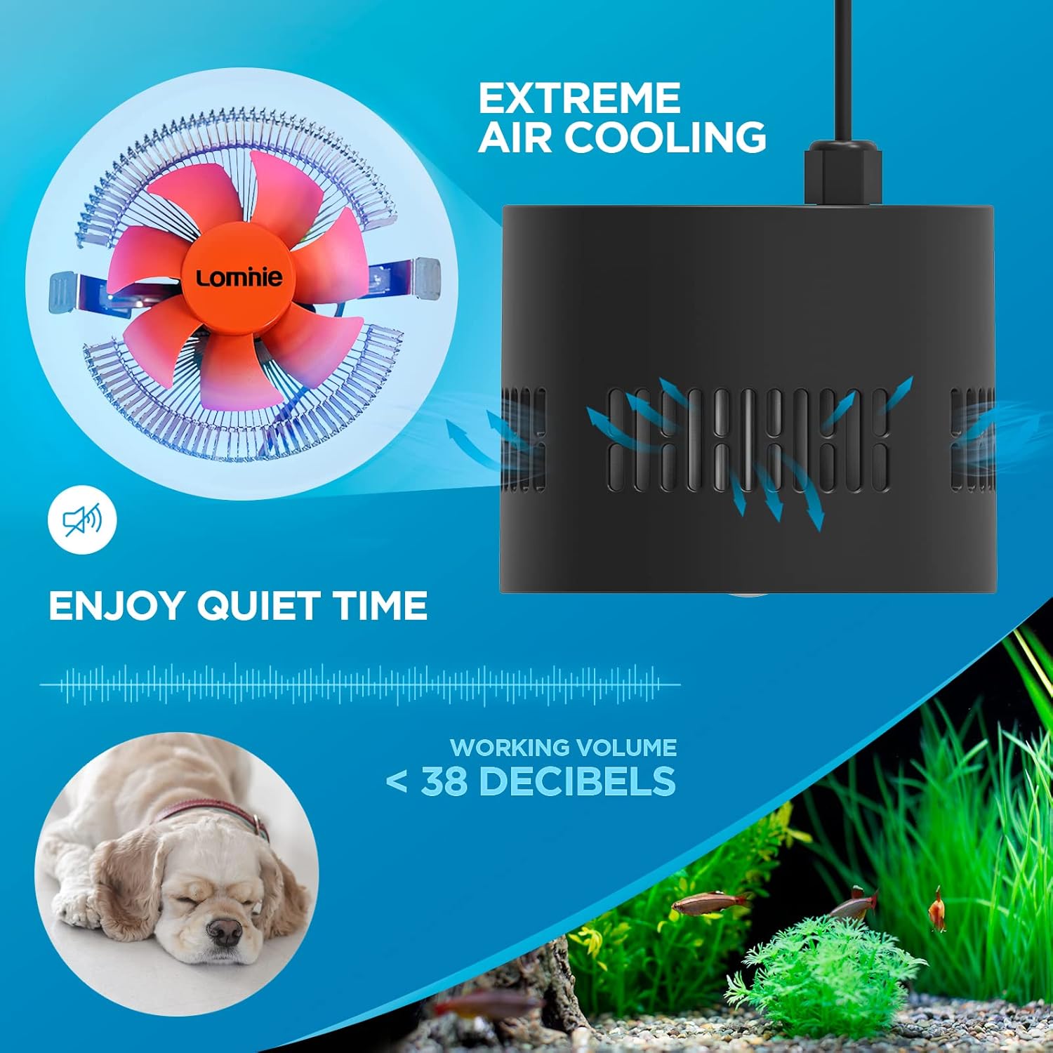 Lominie LED Aquarium Light, Remote Control 80W Planted Fish Tank Light Asta120 Clamp Clip Lamp for Freshwater Refugium Algae Fish Tank with Gooseneck (F120 80W Freshwater)