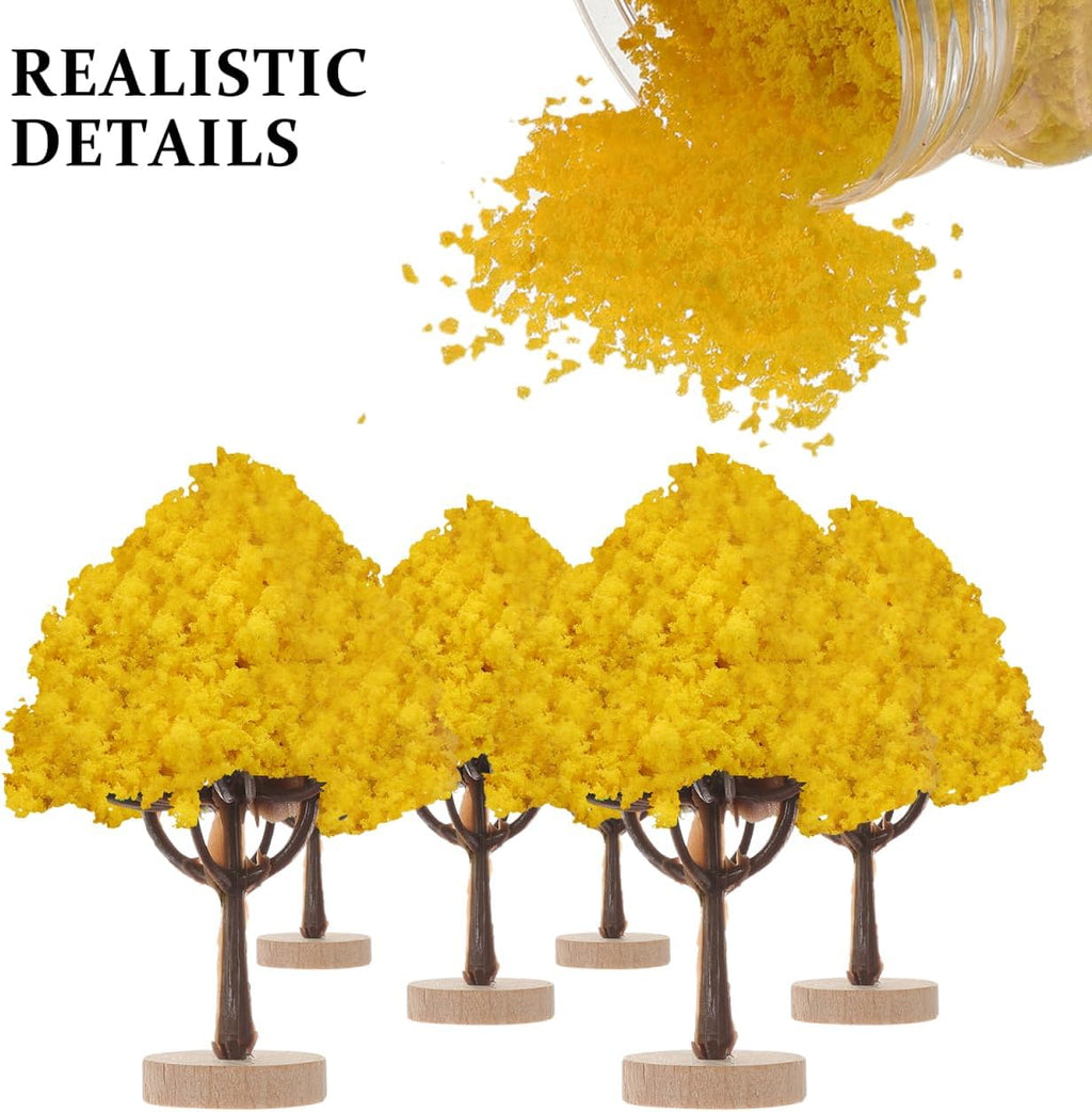 Gadpiparty Sponge Tree Powder Miniature Basing Material for Model Railways and Fairy Gardens Realistic Scenery Decor in Light Green Durable DIY Craft Flock for Diorama and Wargaming