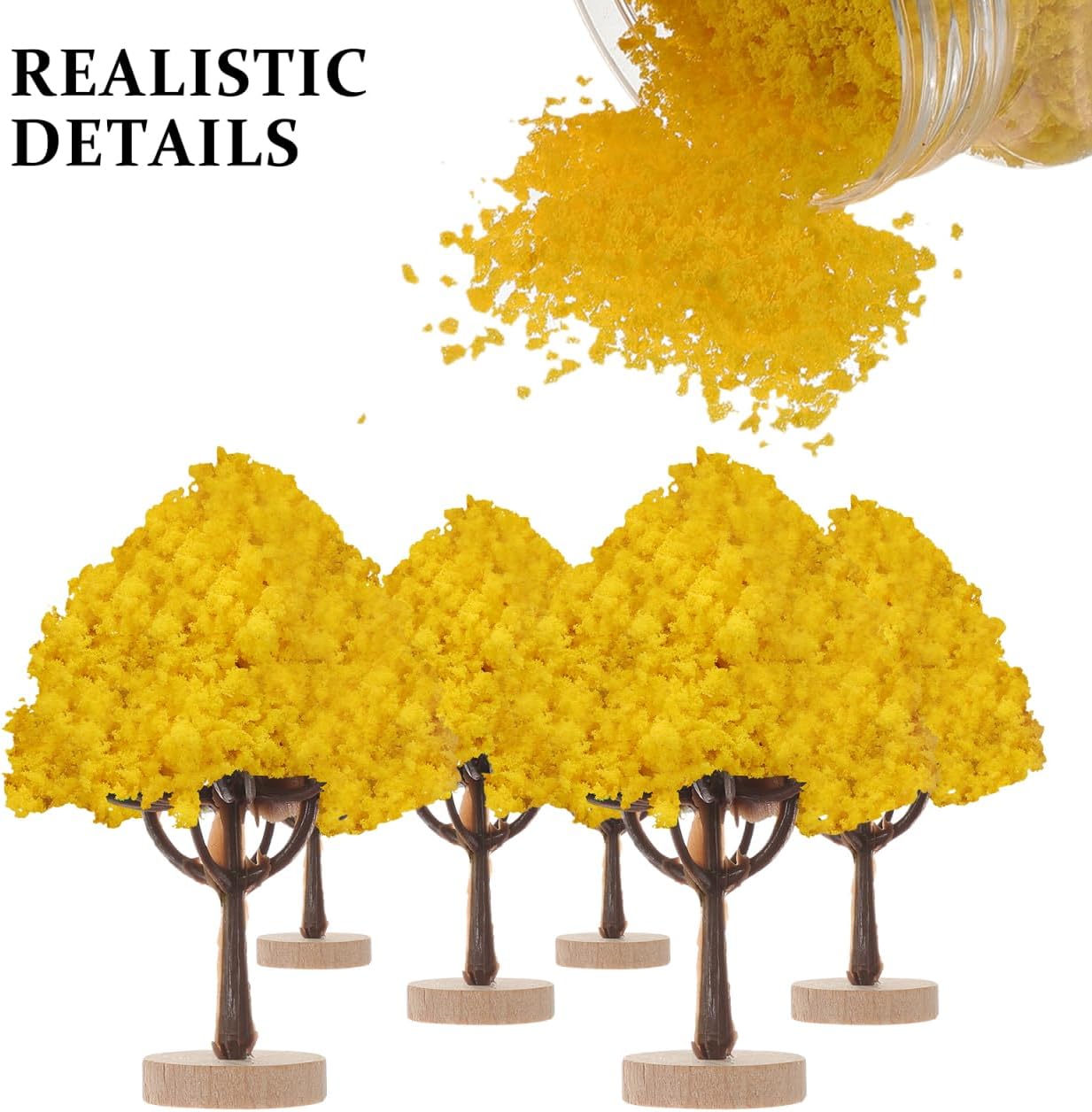 Gadpiparty Sponge Tree Powder Miniature Basing Material for Model Railways and Fairy Gardens Realistic Scenery Decor in Light Green Durable DIY Craft Flock for Diorama and Wargaming