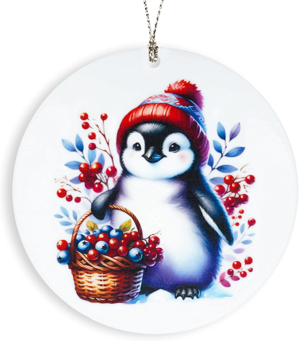 Penguin Ornament, Penguin Christmas Ornaments 2025, Cute Funny Animal Christmas Ornaments for Tree Decor, Penguin Gifts for Women Girl Kids, Unique Winter Holiday Tree Keepsake Present Exchange.