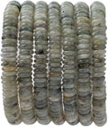 Natural Spectrolite Disk Stone Spacer Beads 6x2mm 38cm/str Flat Rondelle Loose Semi Gemstone Caps for Making Bracelets Necklace