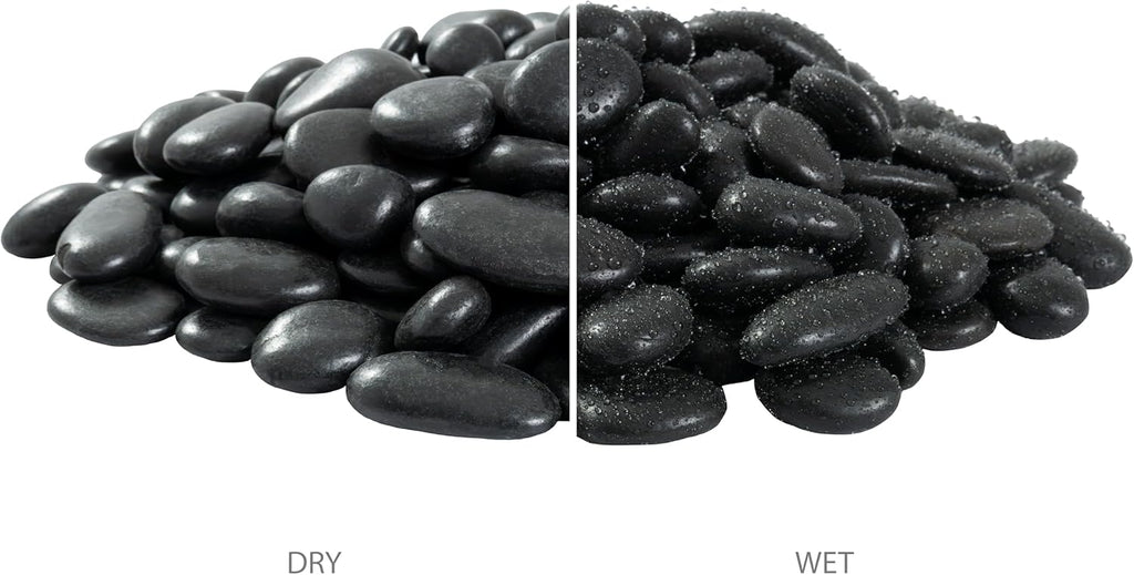 MSI Decorative Polished Black Pebbles, 0.4 inch, 40 lb. Bag (55 Bags/Pallet)
