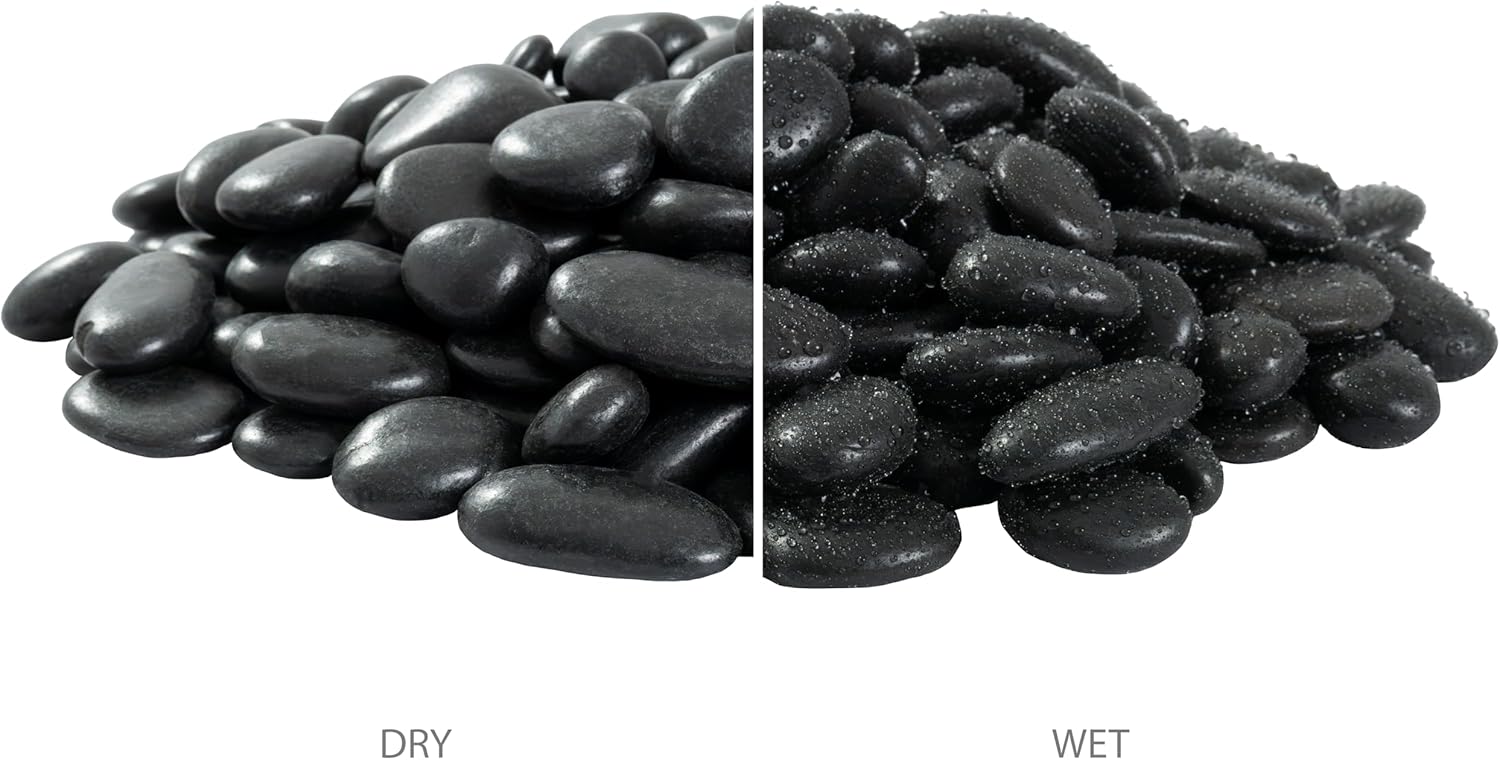 MSI Decorative Polished Black Pebbles, 0.4 inch, 40 lb. Bag (55 Bags/Pallet)