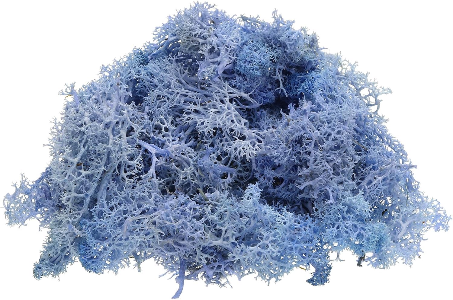 uxcell Preserved Reindeer Moss, 4 OZ Fake Moss for Crafts Artificial Dried Moss for Decoration, Craft, Terrariums, Potted Plants, Centerpieces Fairy Gardens (Sky Blue)
