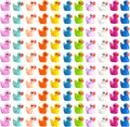 110 Pieces Mini Resin Ducks Tiny Duck Miniature Figures Charms Ornament Potted Garden for Party, DIY Micro Landscape Decorations, Aquarium Ornaments
