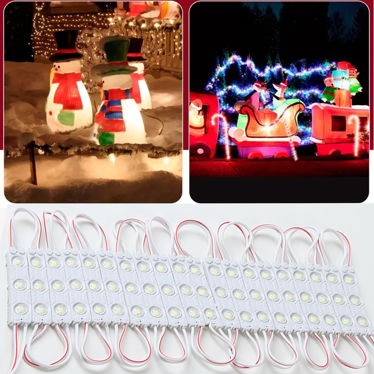 LED Module Light 6000k White 20pcs 2835SMD 150LM Per LED Module Waterproof Decorative Light for Advertising Sign with Tape Adhesive Backside