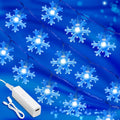 Blue Christmas Lights, Snowflake String Lights, 20FT 40 LED Mini Twinkle Lights Indoor, Rechargeable Fairy Lights Battery Operated with 8 Modes & Timer for Bedroom Party Home Xmas Tree Decorations