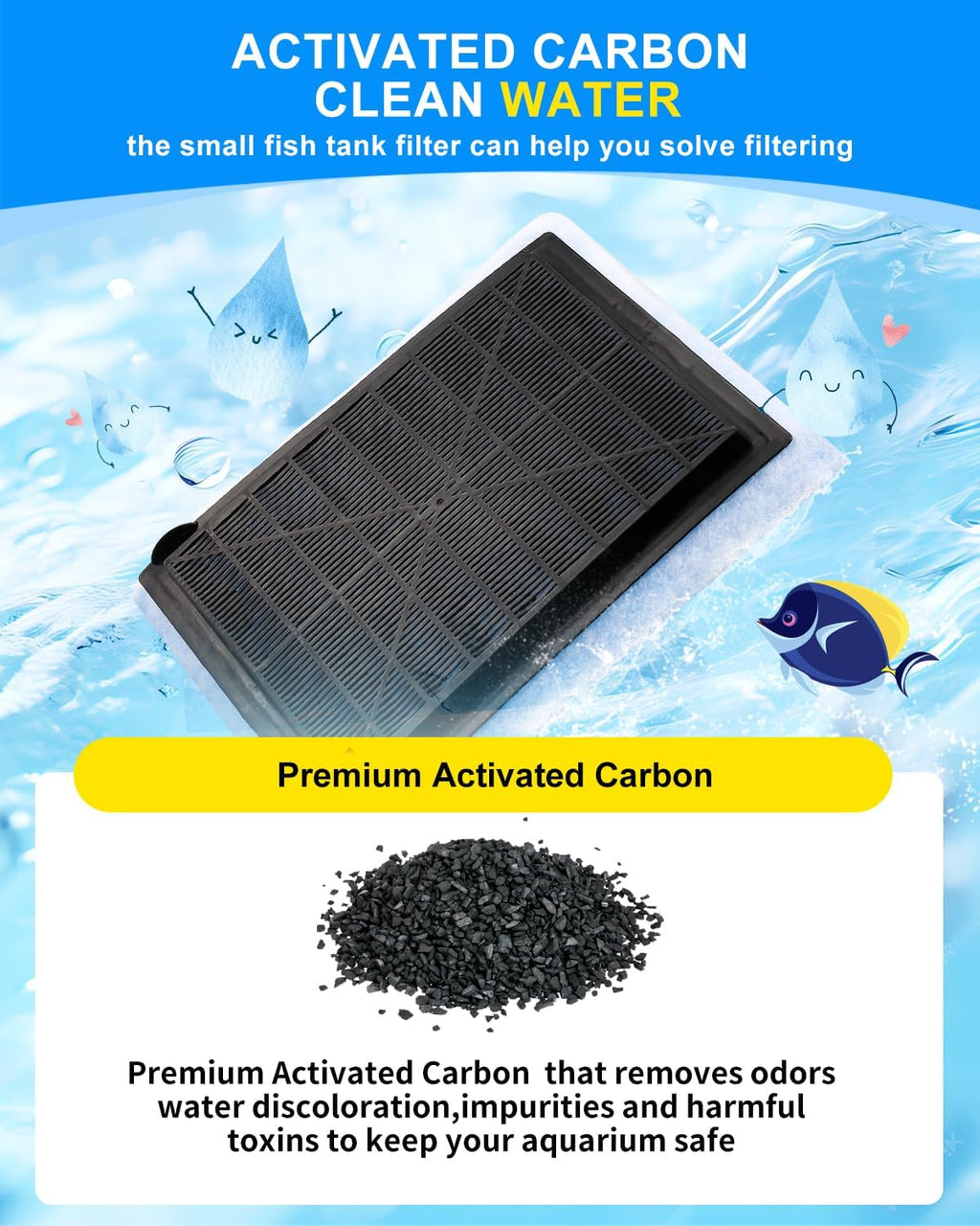 Aquarium Filter Cartridges Rite Size C Fit for 20-40/30-60 Gallon Fish Tank & Compatiable with Marineland Penguin 200 275 350 375 filter for fish tank 4PCS