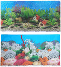 iplusmile 3D Wall Paper 3D Stickers Aquarium Background Wallpapers 10 Gallon Fish Tank Background Double-Sided Decorative Sticker Adhesive Wallpaper Picture Poster Decorate Decorations