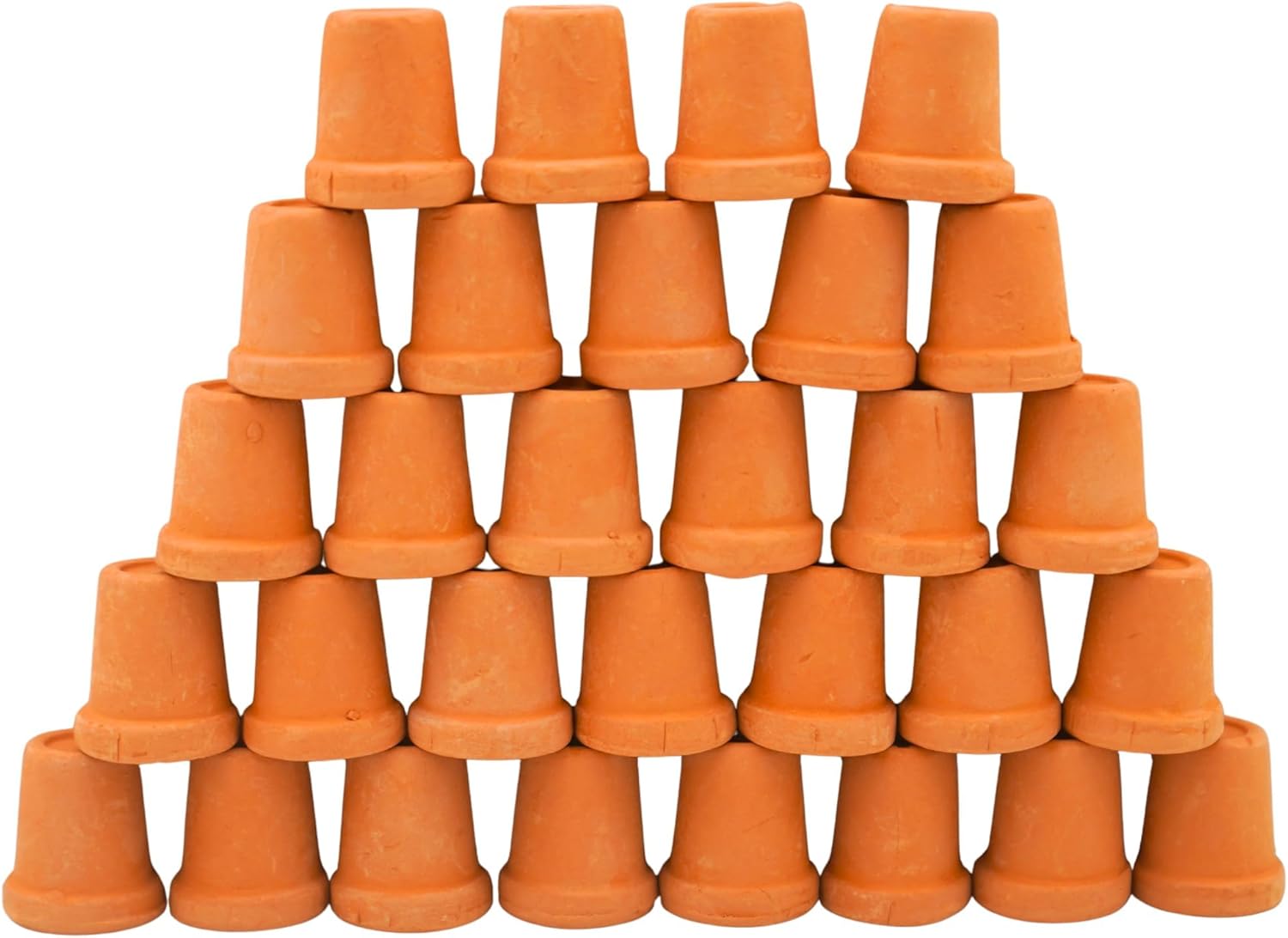 Mini Terracotta Pots – Small Clay Flower Pots for Succulents, Cactus, DIY Crafts, Fairy Garden, School Projects – Set of 30 (Straight Cylinder, 0.7 Inch)