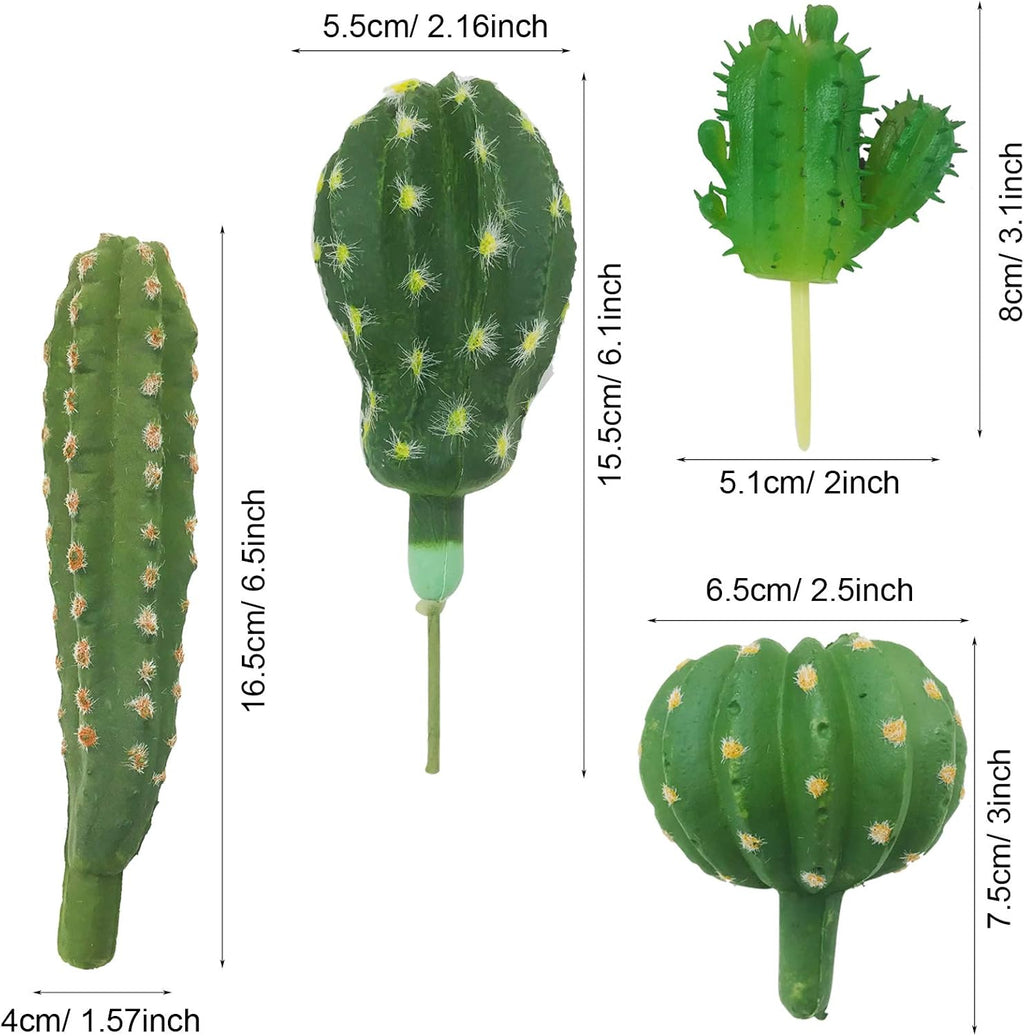 N|A Cayway 10 PCS Artificial Cactus and Succulent Plants - Faux Cacti Decor for Decoration - Bulk Pack