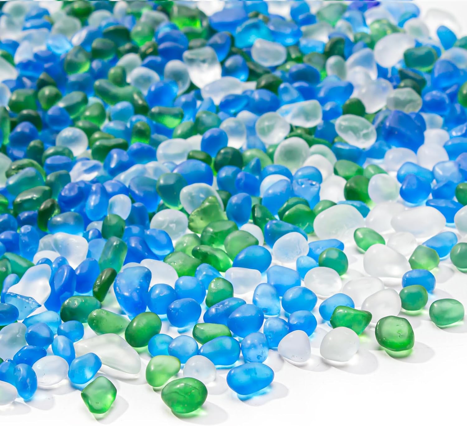 Keedolla 3 Lb Betta Fish Tank Rocks Frosted Glass Beads, 6-9mm Aquarium Rocks Fish Tank Gravel Stones Pebbles for Vase Fillers, DIY Crafts, Garden, Succulent Plants Decor