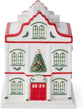 Spode Christmas Tree Miniature Village Figural Decoration, LED Lighted Holiday Village Set, Ceramic Holiday Decor - Timeless Dolomite Collectible for Indoor Display (Hotel)