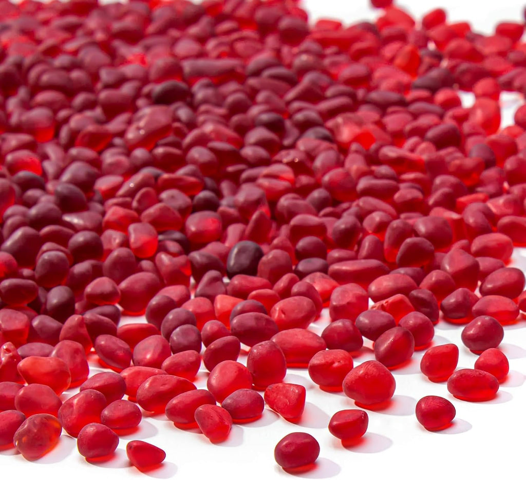 Keedolla 0.5 Lb Red Sea Glass Pebbles Stones Aquarium Gravel Fish Tank Rocks Small Frosted Glass Marbles Gemstones for Fish Turtle Tank, Vase Fillers and DIY Crafts