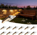 JESLED 12 Pack 7inch LED Retaining Wall Lights, 5W Landscape Lighting, LED Hardscape Lighting,12V Paver Lights Low Voltage Hardscape Lights, 5W Outdoor Step Lights, 2700K Warm White, Waterproof