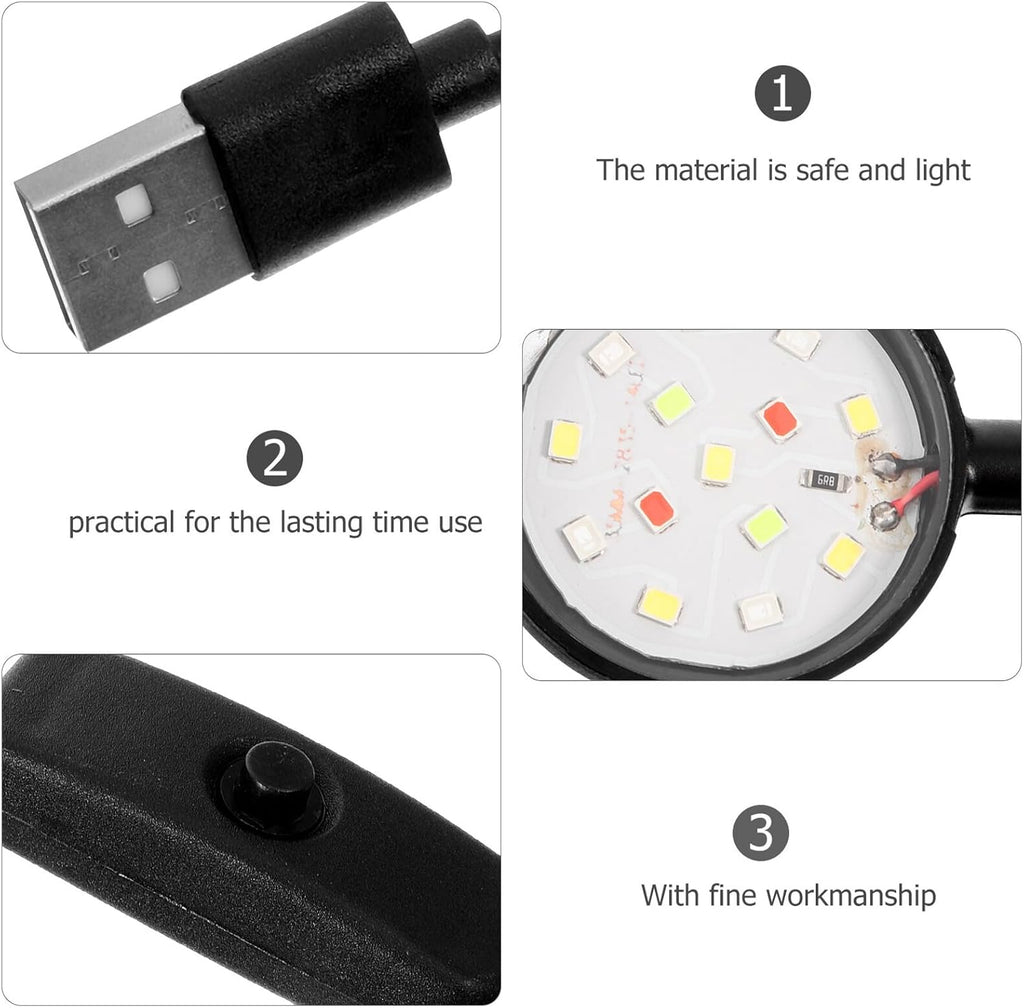 USB Clip Aquarium LED Light for Fish Tanks Aquarium Lamp with Full Spectrum for Aquatic Plant Photosynthesis and Decorative Lighting Suitable for Home and Professional Use