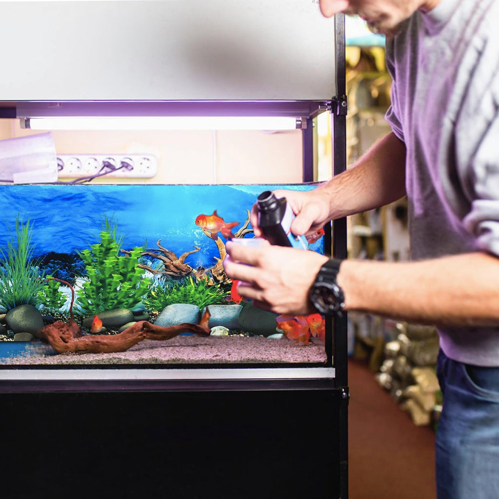 Lainrrew Aquarium Background Poster HD, Dual-Sided Water Plants & Fish Tank Landscape, 16"x40", Vivid Marine Life, Waterproof Scenery, Easy to Install, Durable Tank Decor (Type 3)
