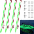 Boat Marine Submersible Led Strip Lights, 4 Pcs 20 Inches 12V Super Bright Boat Interior Lights, IP68 Waterproof Marine Led Strip Lights Night Fishing Lights for Boats, Kayak (Green)