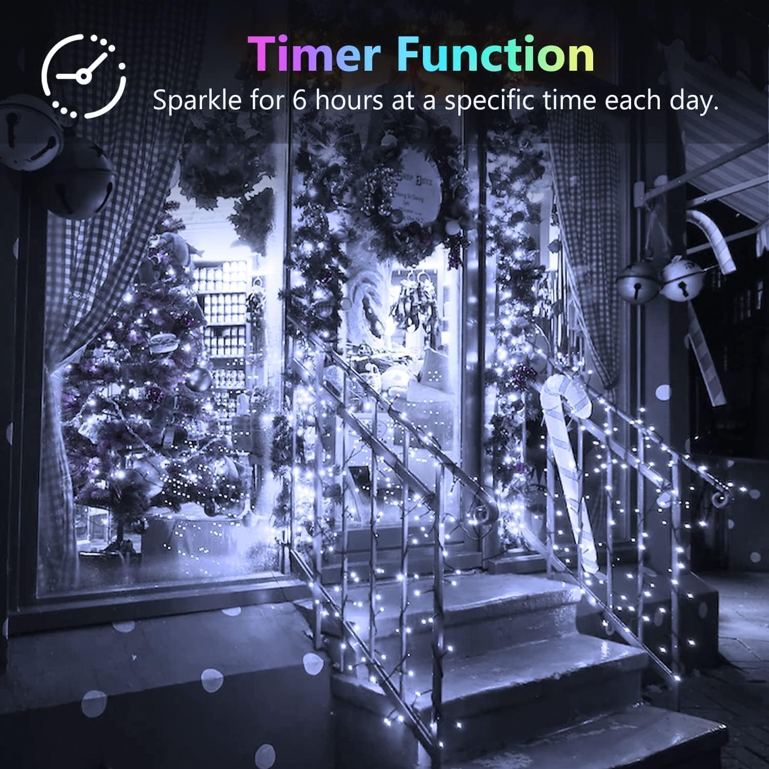 2 Pack 60 LED Christmas Fairy Lights Battery Operated with Timer, 20FT Waterproof Twinkle Lights Indoor Outdoor, String Lights for Bedroom, Wedding, DIY, Centerpiece, Christmas Decorations(Cool White)