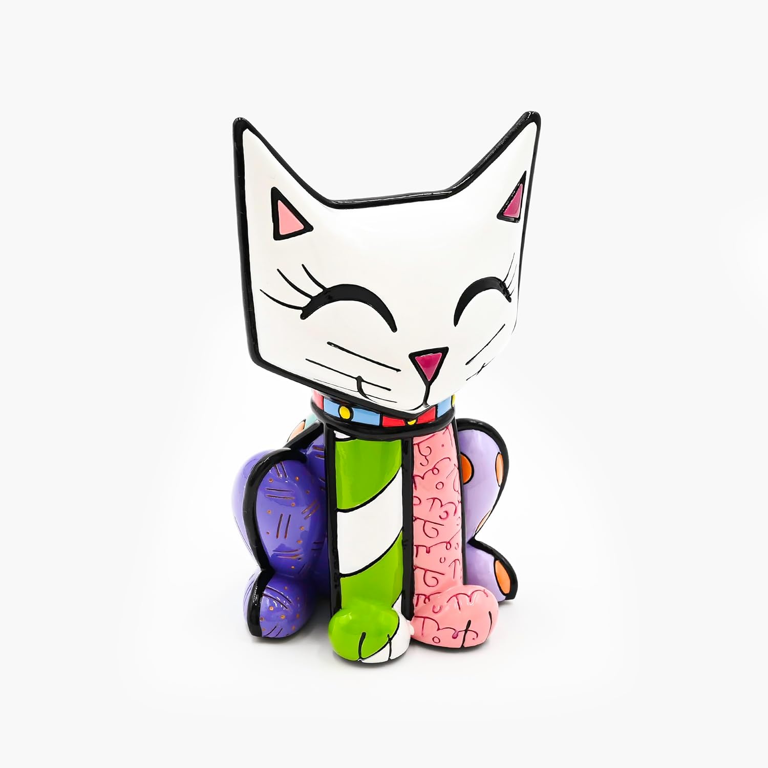 Britto Collectible Figurine - Iconic Art Figurine, Decorative Displays for Modern Home Decor | Designed by Iconic Artist Romero Cat (Multicolor)