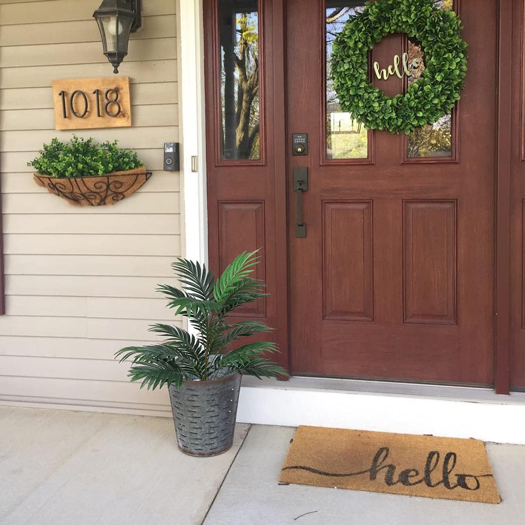 Beebel Artificial Palm Tree Plants 30" Tall UV Resistant Tropical Areca Plant Faux Plants Monstera Leaves Floral Arrangement Safari Leaves Beach Leave Party Suppliers Decorations