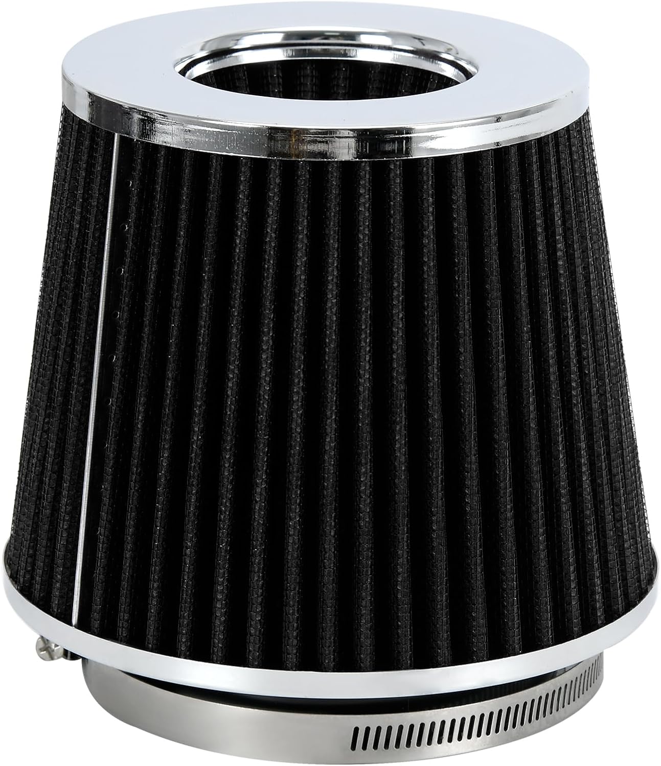 PTNHZ Universal Black 4" 102mm High Flow Cold Air Intake Cone Air Filter Power Intake Air Inlet System Air Cleaner