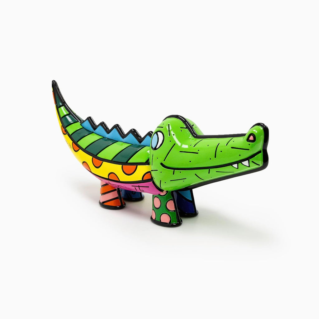 Britto Collectible Figurine - Iconic Art Figurine, Decorative Displays for Modern Home Decor | Designed by Iconic Artist Romero Alligator (Multicolor)