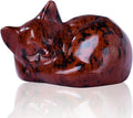 Natural Red Obsidian Cat Crystals Decor Sleeping Cat Statue Healing Crystal Polished Gemstones Bedroom Office Desk Home Decoration A Lucky Decoration