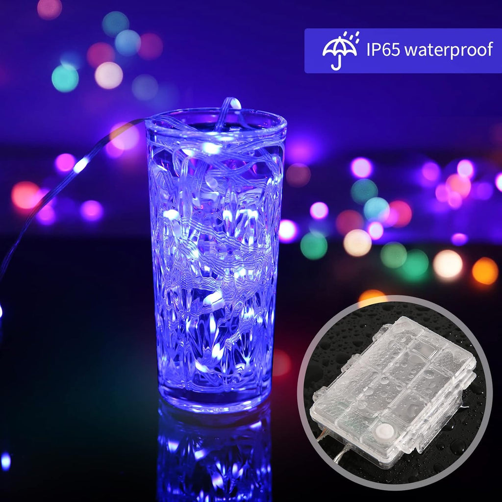 Battery Operated Fairy Lights Color Changing String Light with Remote, 16.4FT 1-Pack Twinkle LED Lights USB Plug or Battery Powered, Outdoor Christmas Decorations for Bedroom Party Indoor