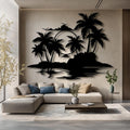 Lunwall Palm Tree Metal Wall Art, Tropical Beachy Style, 24 L" x 19 W" / 60 x 47 cm