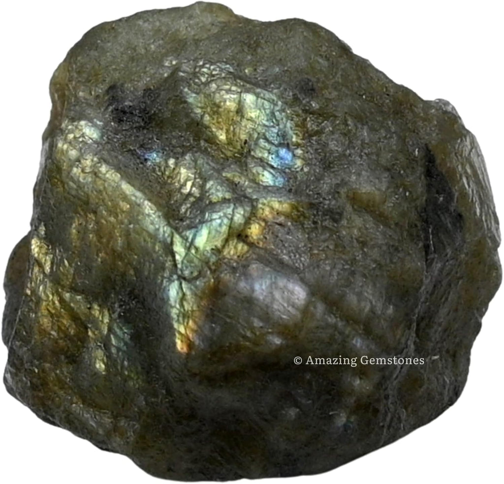 Amazing Gemstone Labradorite Raw Crystals and Healing Stones, Natural Rocks for Tumbling and DIY Raw Stones and Crystals (1 lb)