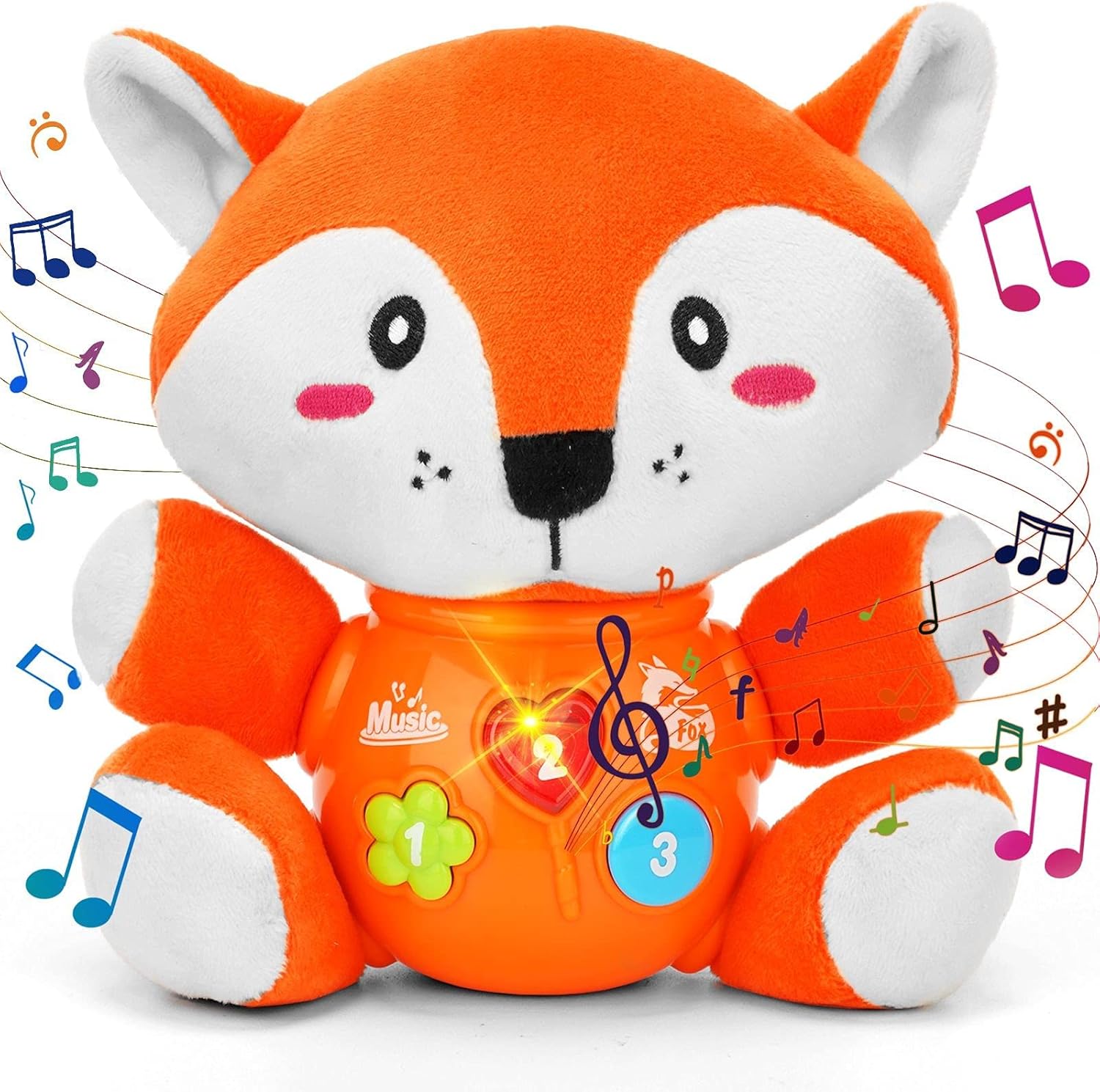 Musical Baby Toys, Cute Fox Newborn Toys for Toddlers Babies 0 3 6 9 12 Month, Infants Baby Toy for Girls and Boys Best Gift