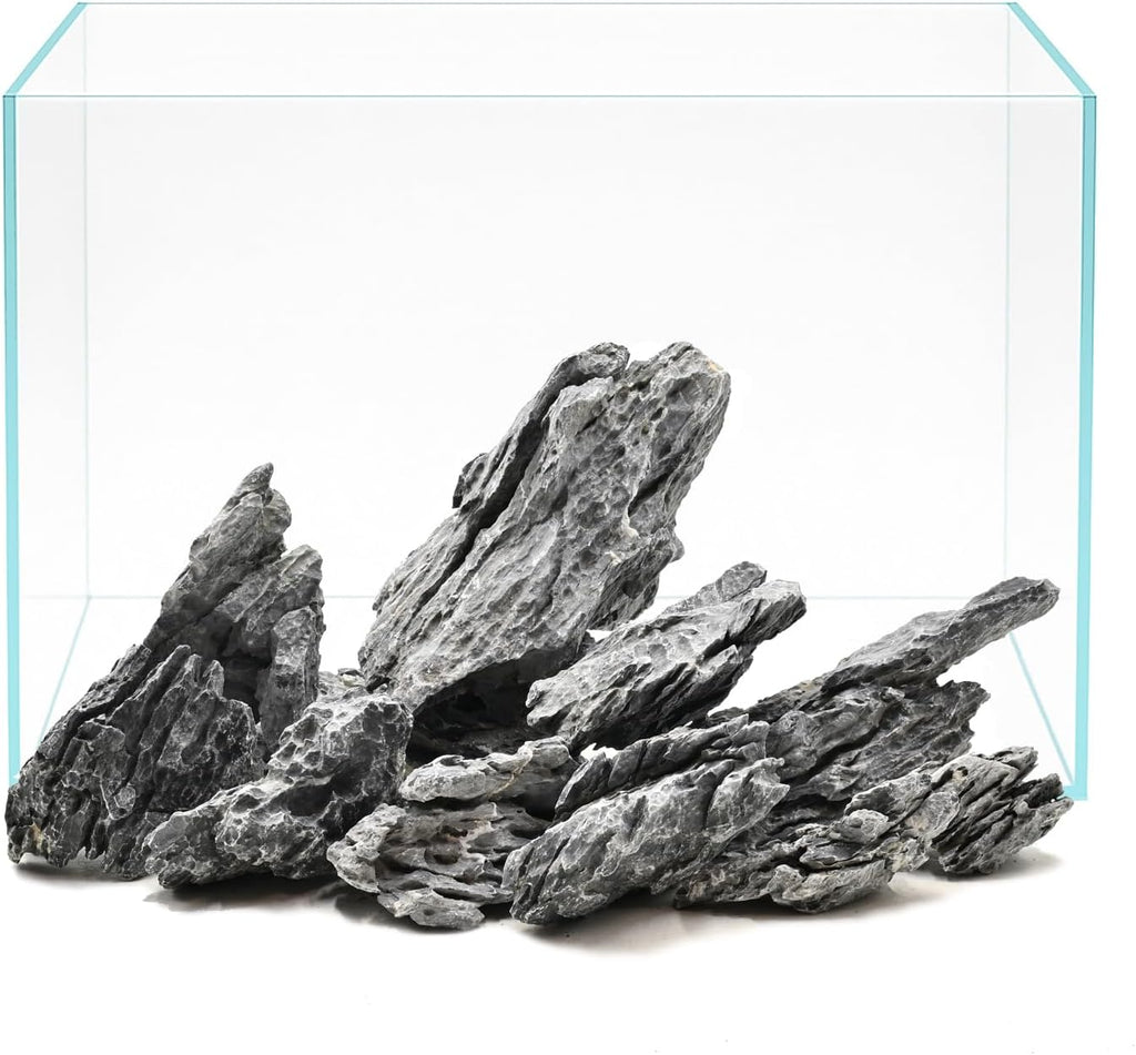 Natural Seiryu Rocks Aquarium Hardscape Rocks 20lb Aquascaping Stones for Fish Tank Aquarium Terrarium Shrimp Paludariums and Planted Tank Décor-2-9 Inches
