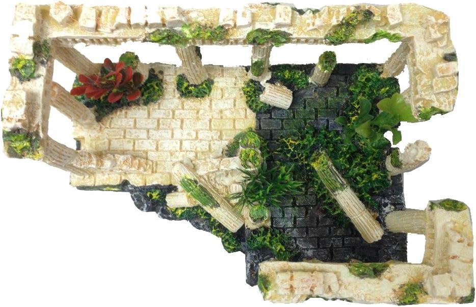 FixtureDisplays® Ancient Ruins Ornament for Aquarium Fish Tank Decoration Fragile-if Damaged Txt 630296419 0 for Replacement 12184 12184