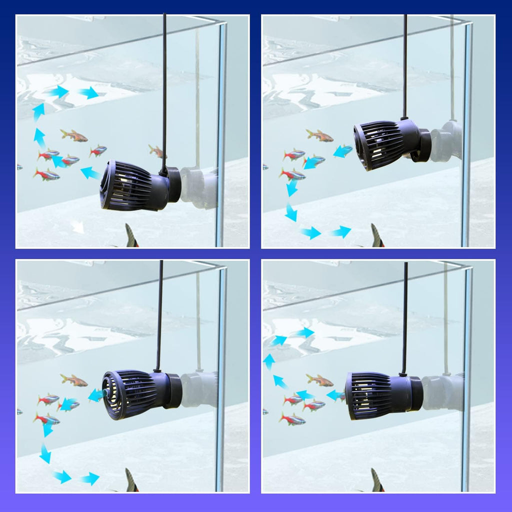 CONQUERALL 520-2600GPH 15W Wave Maker for Aquarium 24V DC Fish Tank Wave maker Sine Wave Technology Large Flow and Ultra Quiet Suit for Freshwater and Saltwater