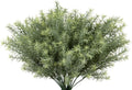 Artificial Rosemary Stems Fake Greenery Plants Faux Bushes Shrubs in Frosted Green for Decor Home Indoor Outdoor Garden 4pcs