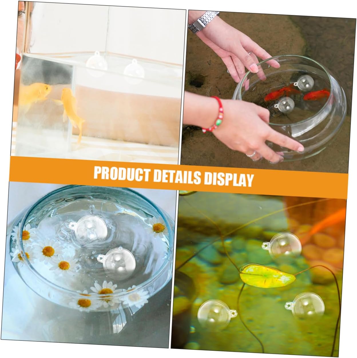 Mipcase Floating Ball Accessories for Fish Tank Aquarium Decor 10 Pcs Stable Round Floating Ornaments Easy Installation Enhance Aquarium Aesthetic
